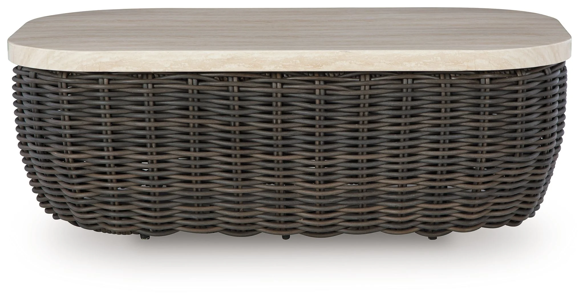 Kimora - Rectangular Cocktail Table - Beige / Dark Brown - Image 4