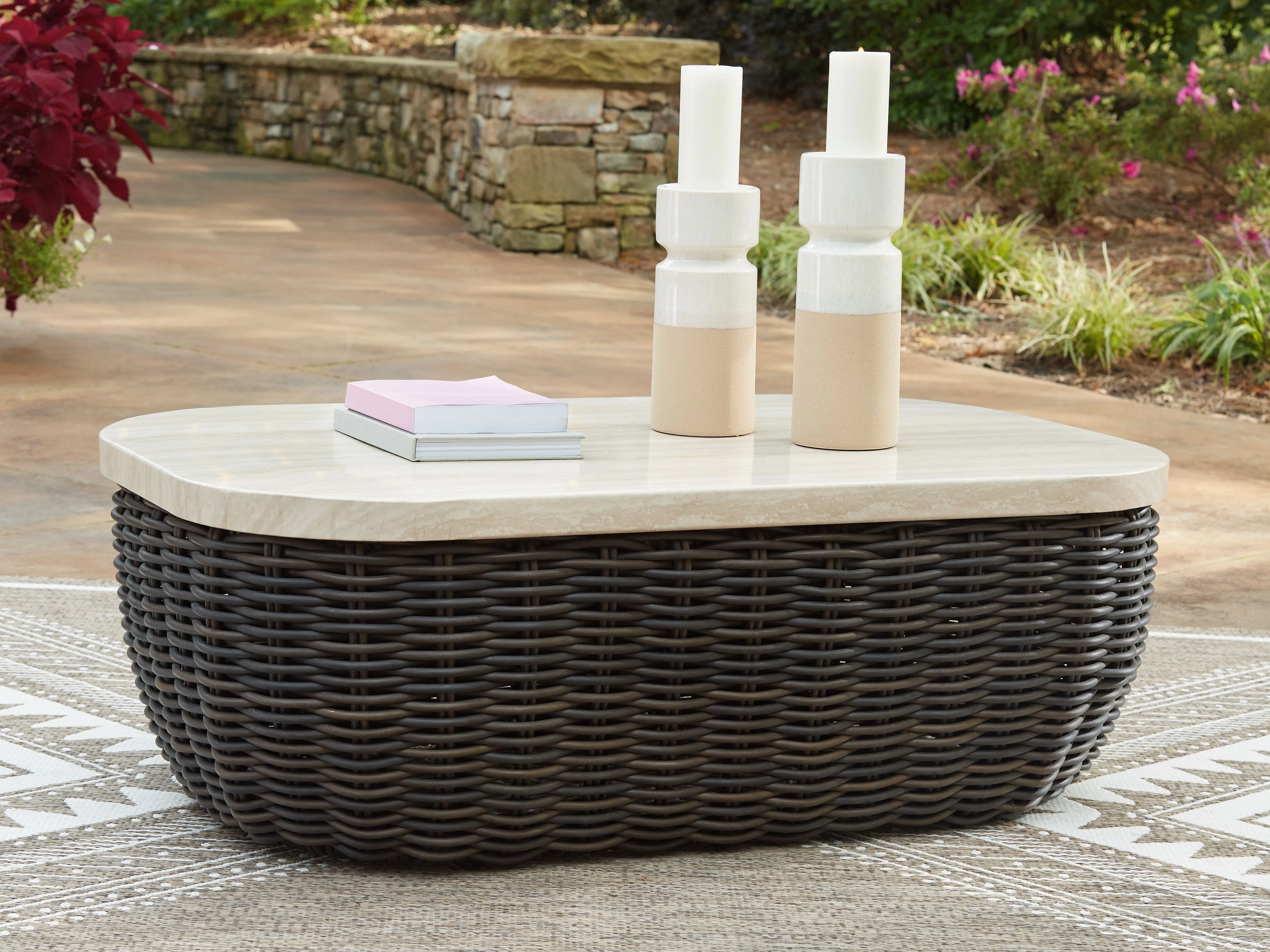 Kimora - Rectangular Cocktail Table - Beige / Dark Brown - Image 6