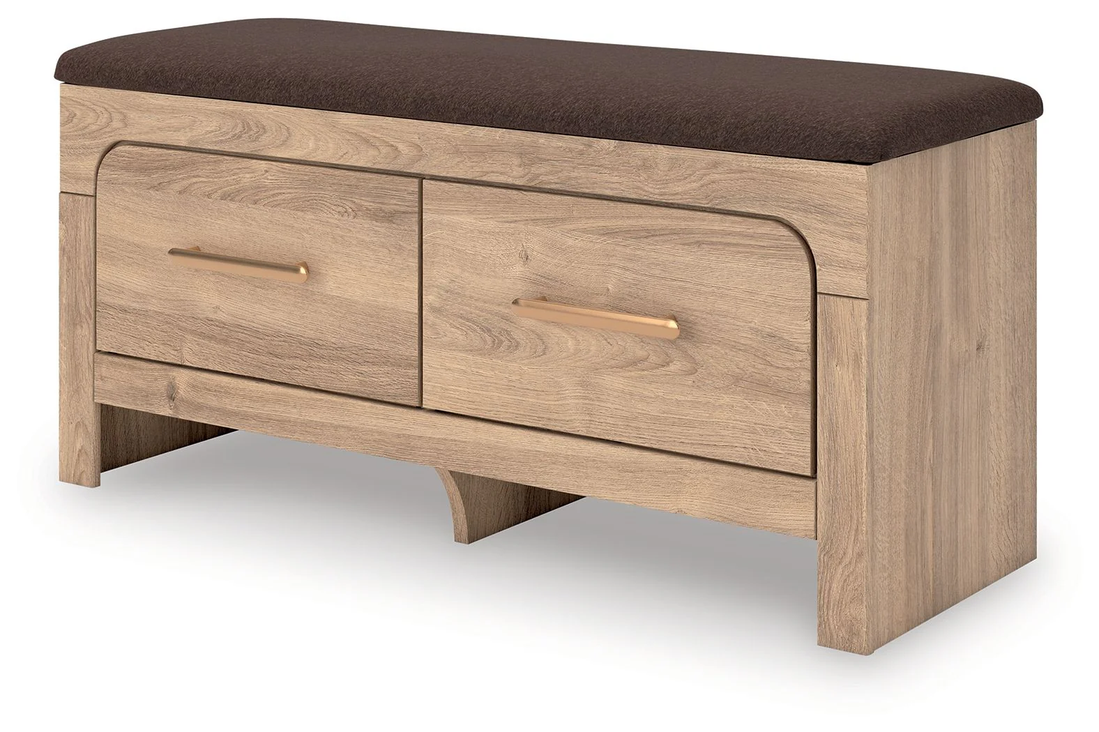 Kinlanni - Bedroom Upholstered Storage Bench - Tan / Brown - Image 2