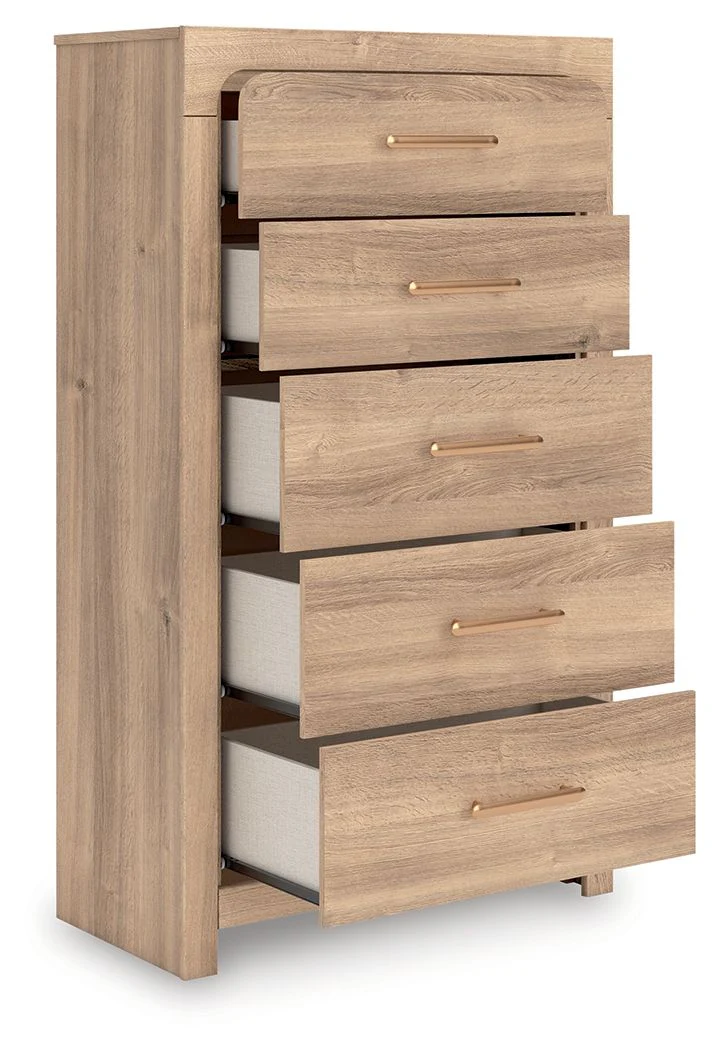 Kinlanni - Five Drawer Chest - Tan - Image 6