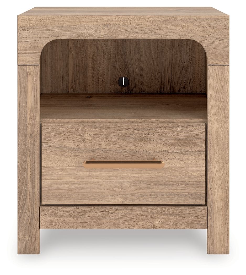 Kinlanni - One Drawer Night Stand - Tan - Image 9