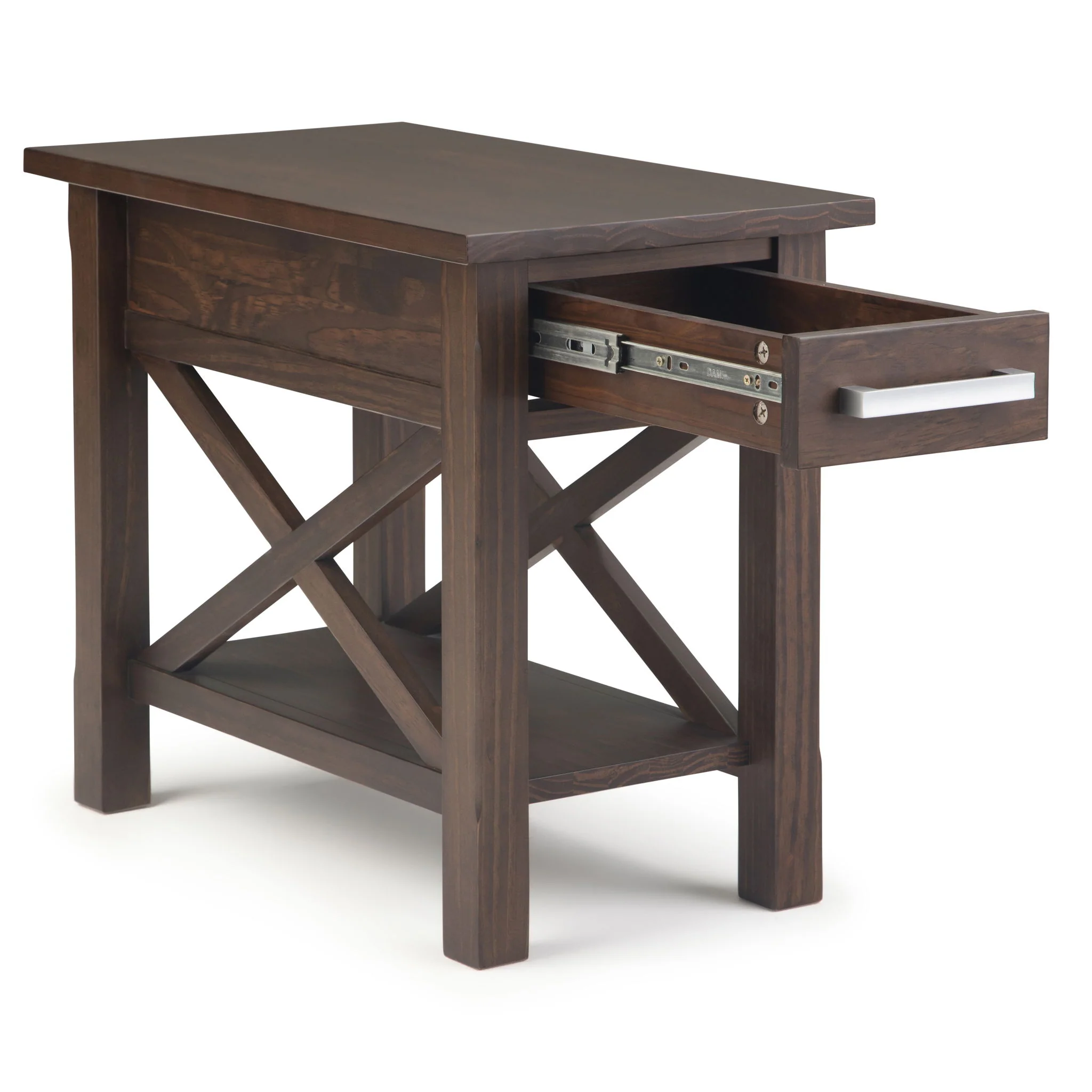 Kitchener - Narrow Side Table - Warm Walnut Brown - Image 2