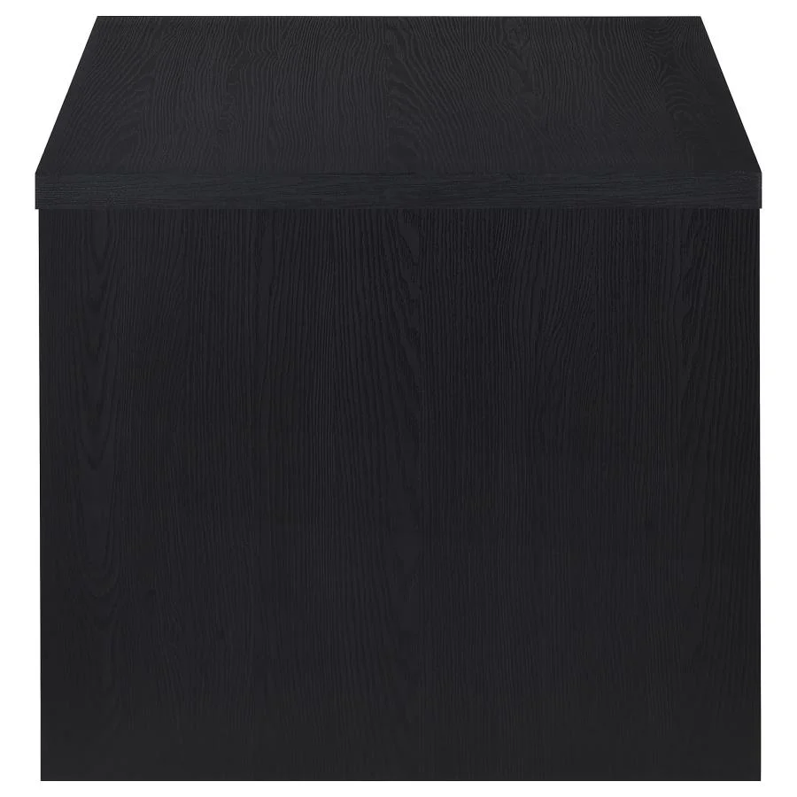 Knapp - Engineered Wood Square Side End Table - Black - Image 5