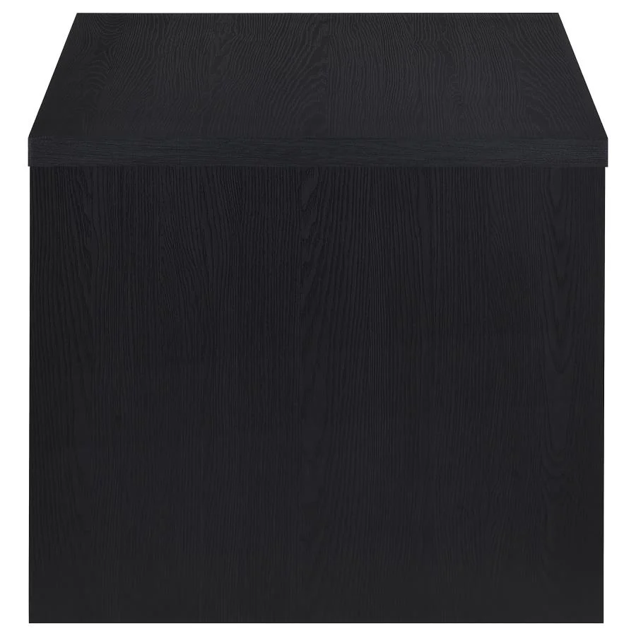 Knapp - Engineered Wood Square Side End Table - Black - Image 6