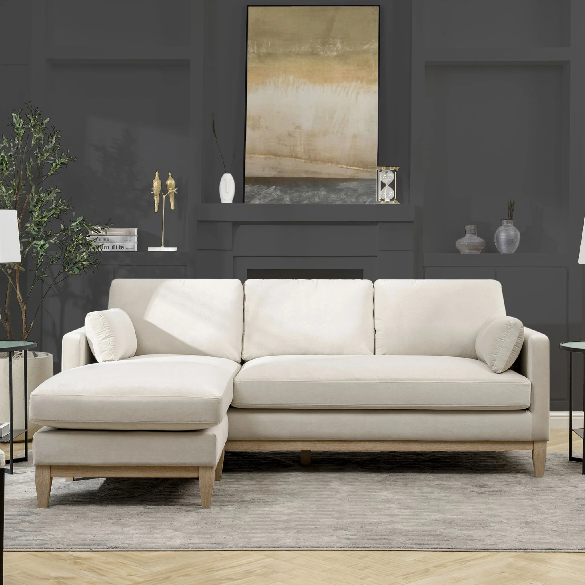 Knox - Modern Farmhouse Reversible Chaise Sectional Sofa - Image 2