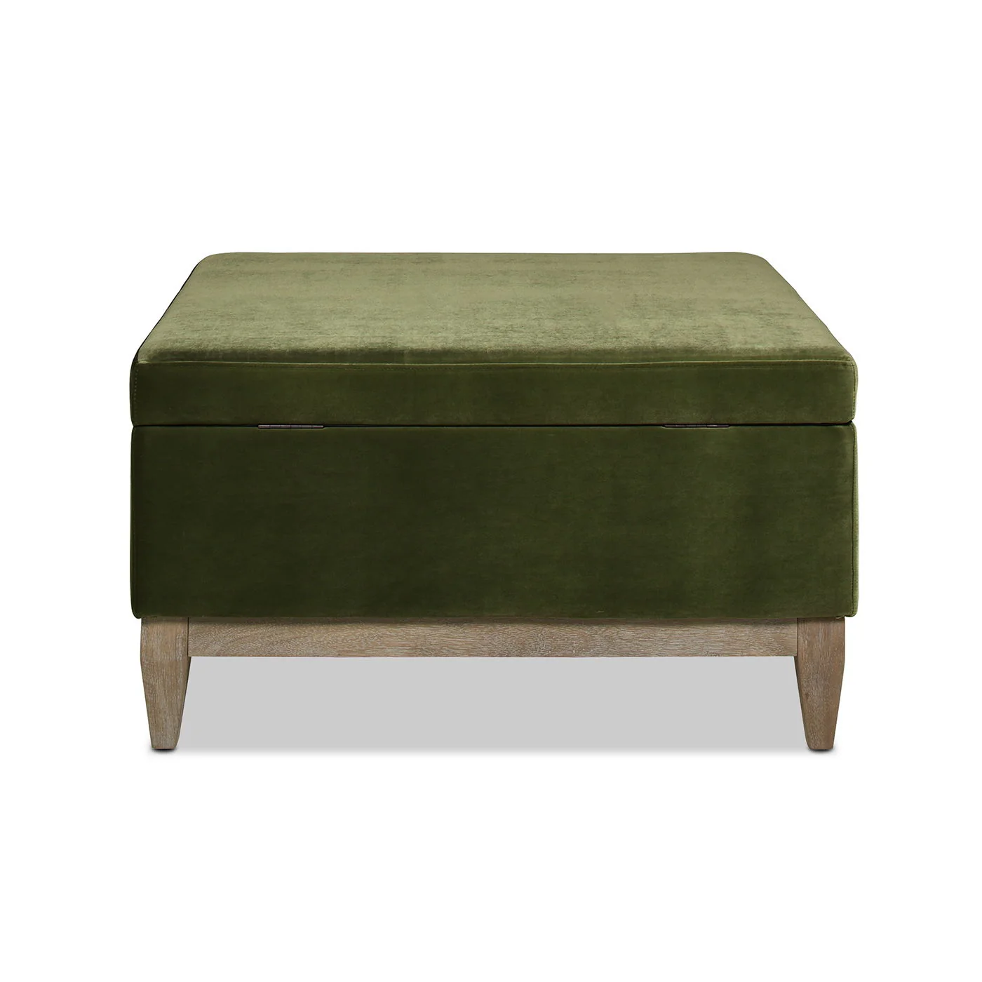 Knox - Square Storage Cocktail Ottoman - Olive Green - Image 11