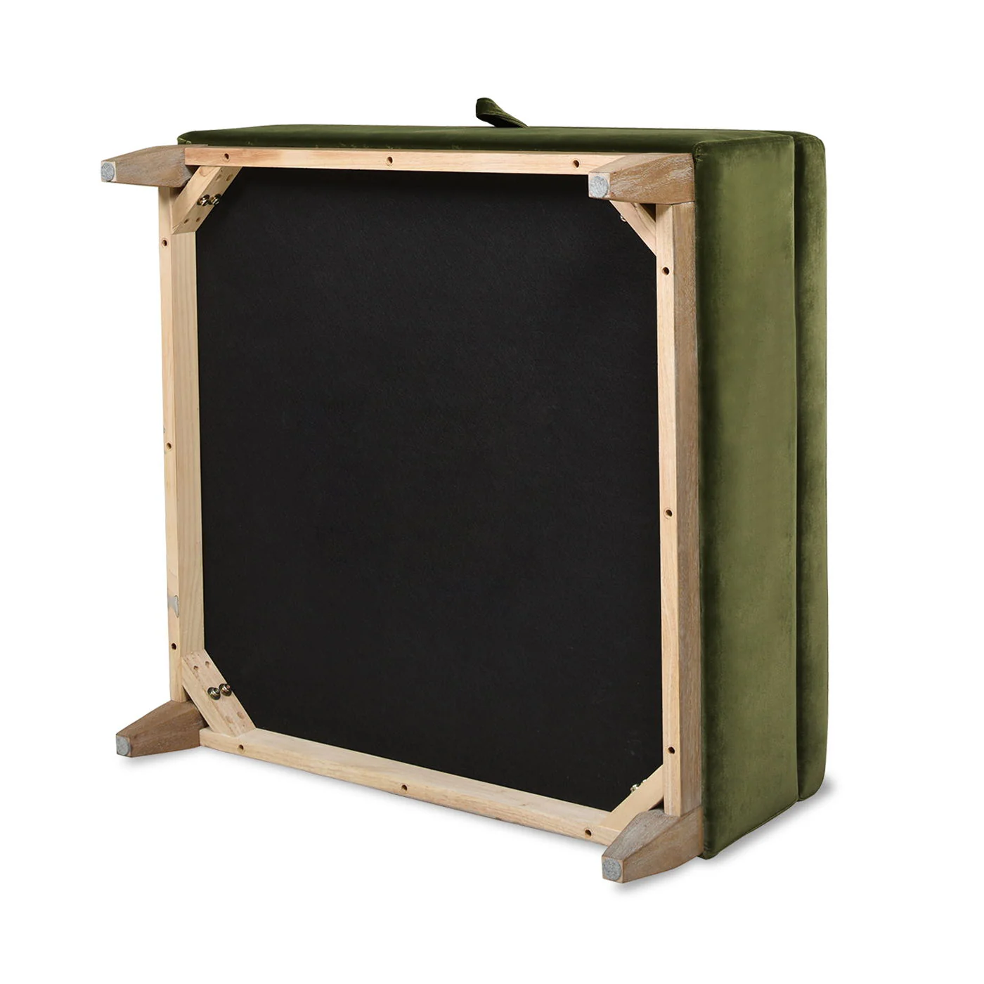 Knox - Square Storage Cocktail Ottoman - Olive Green - Image 13