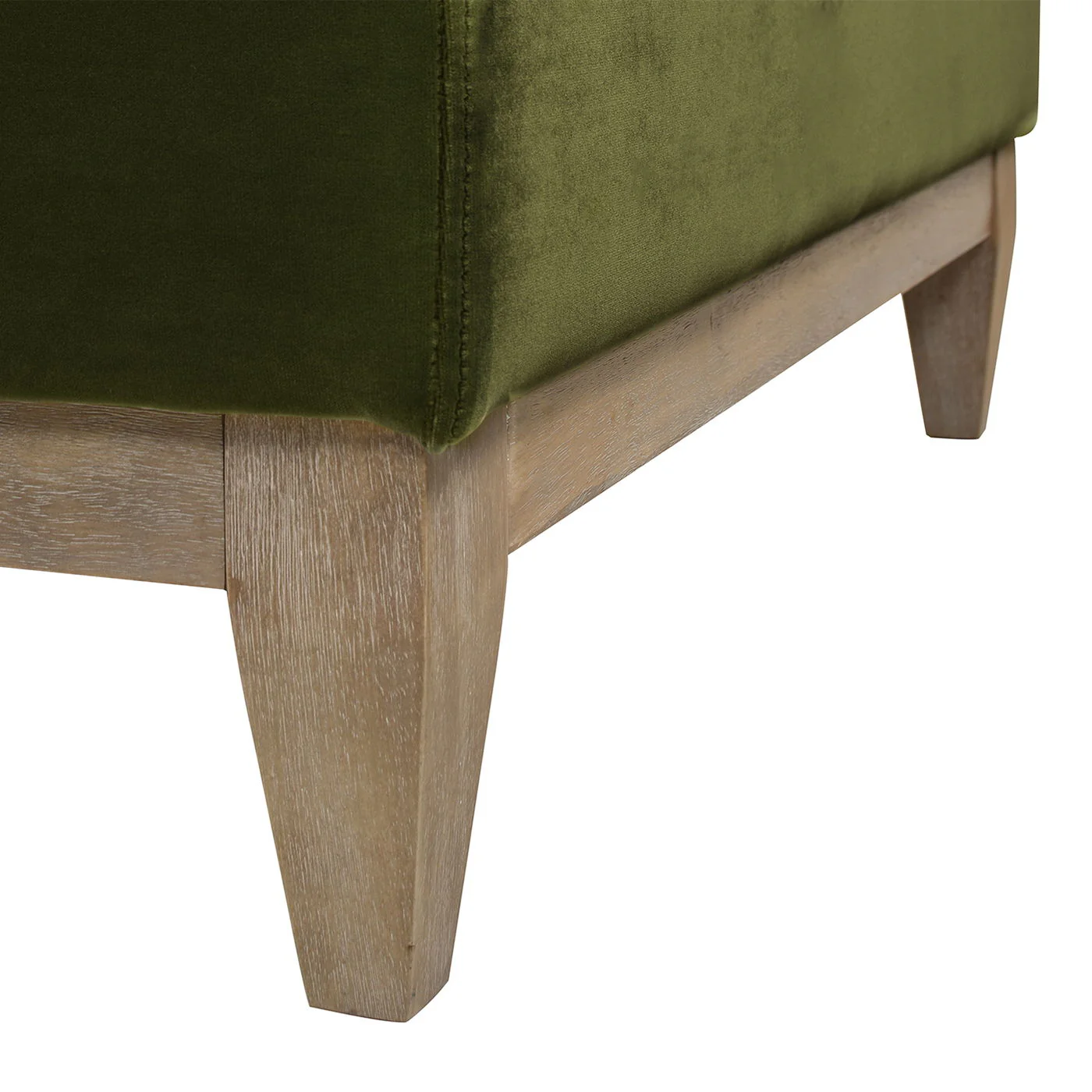 Knox - Square Storage Cocktail Ottoman - Olive Green - Image 3