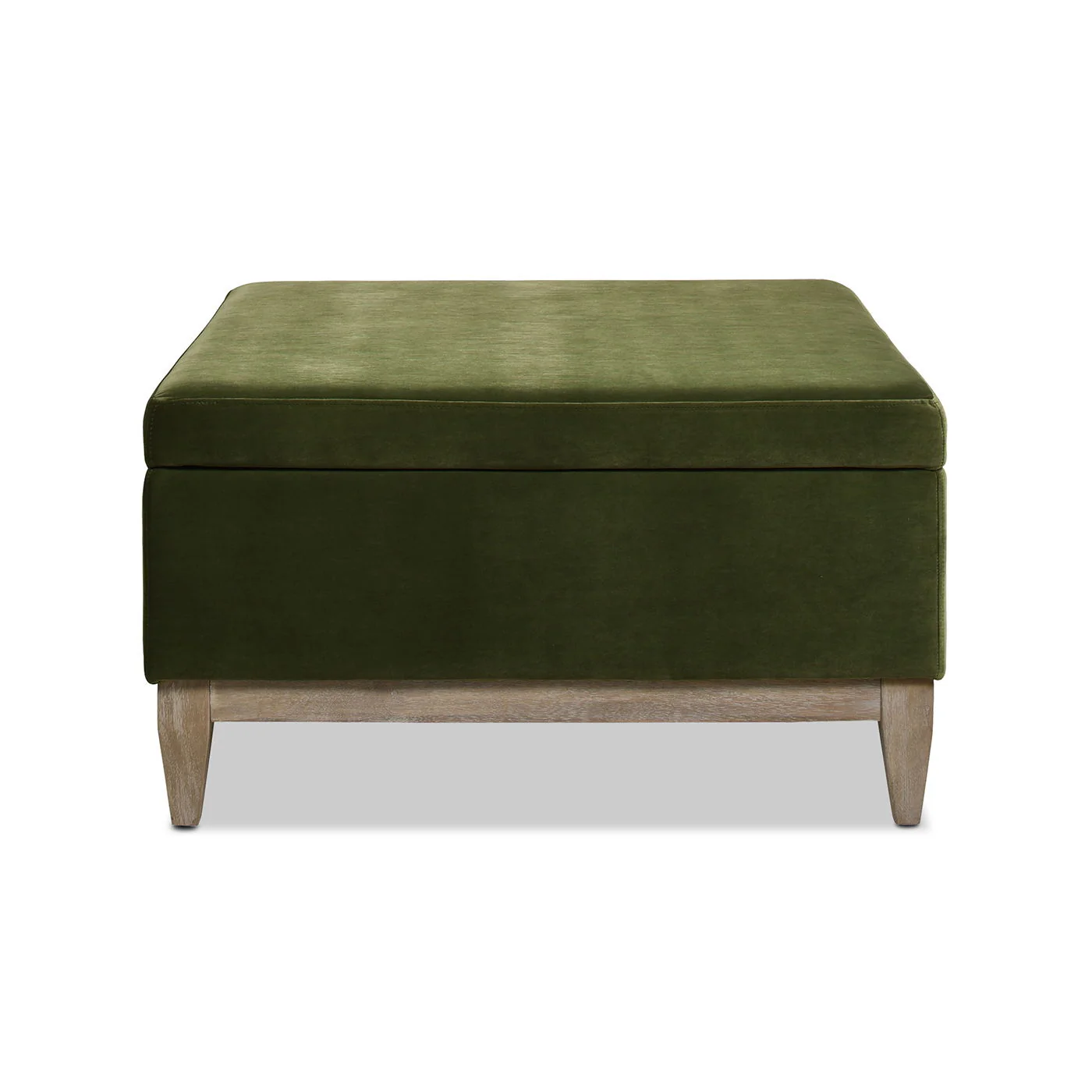 Knox - Square Storage Cocktail Ottoman - Olive Green - Image 9