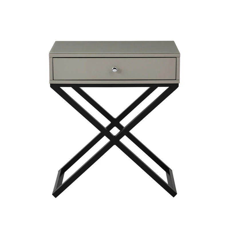 Koda - End Side Table Nightstand, Drawer And Cross Base - Image 8