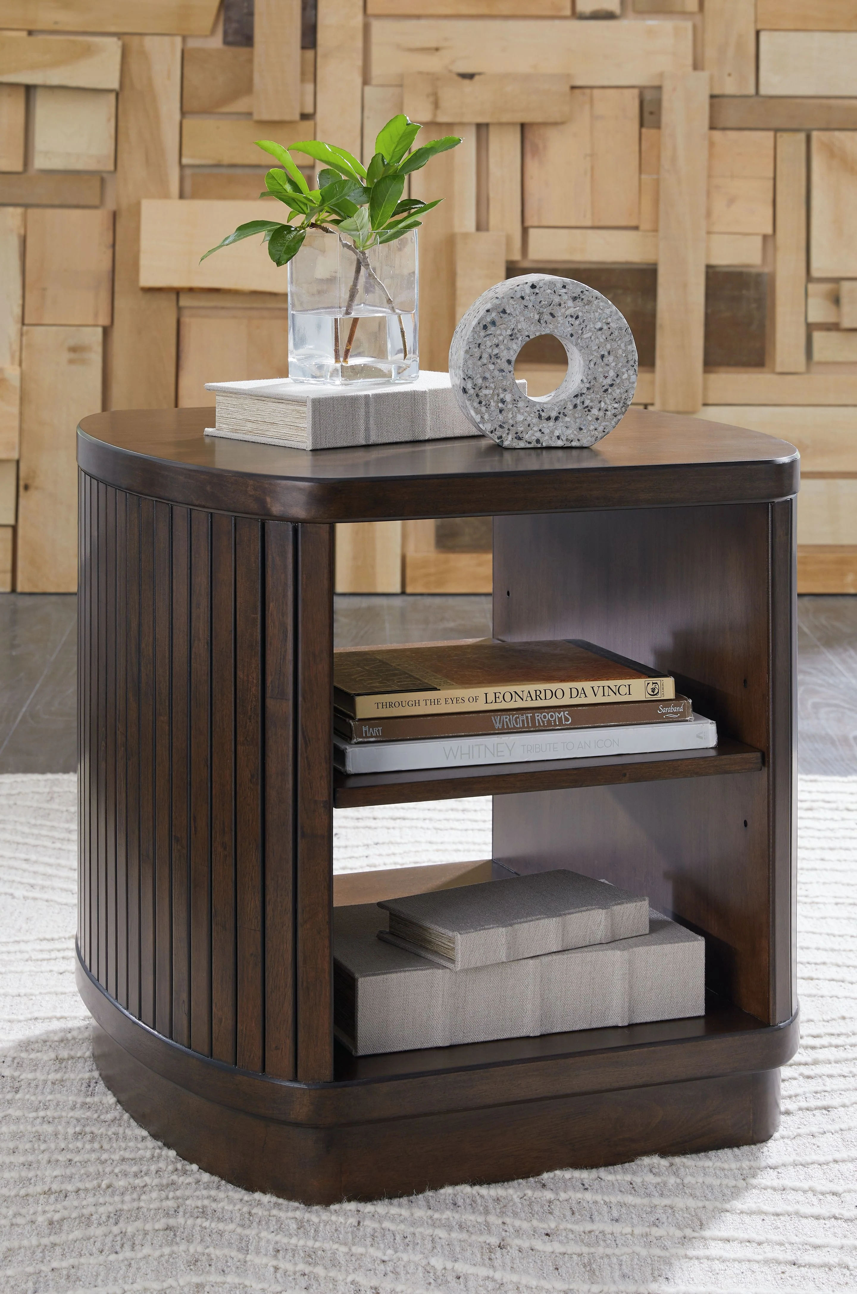 Korestone - Square End Table - Dark Brown - Image 6