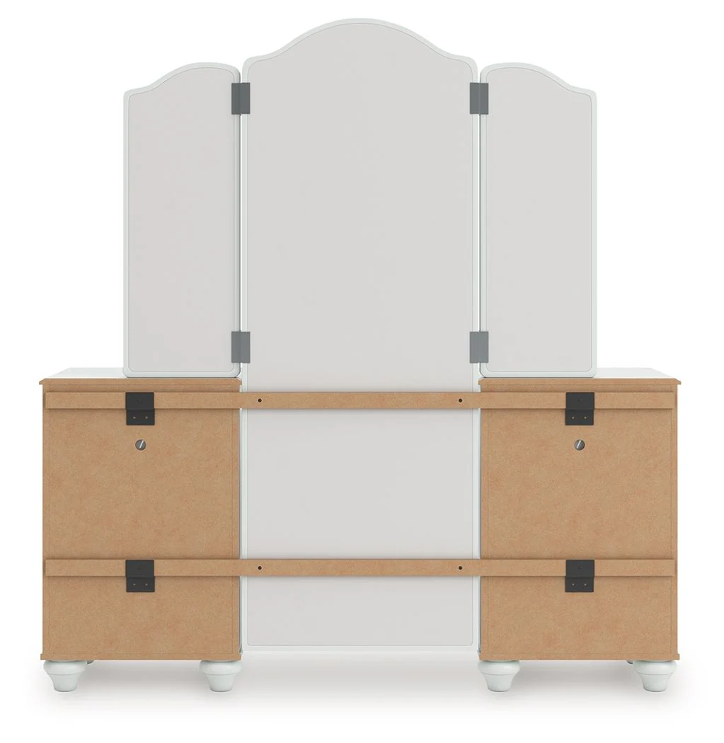 Kozlani - Vanity With Mirror - White - Image 4