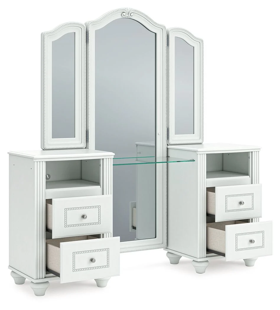 Kozlani - Vanity With Mirror - White - Image 6