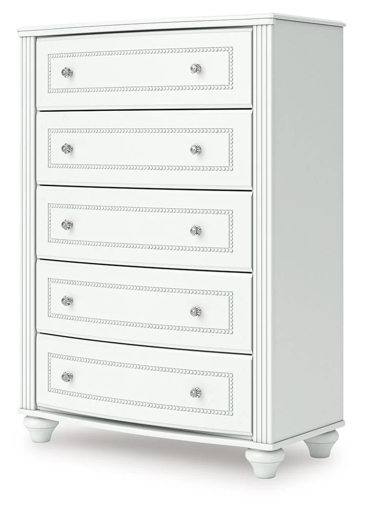 Kozlani - Five Drawer Chest - White - Image 2