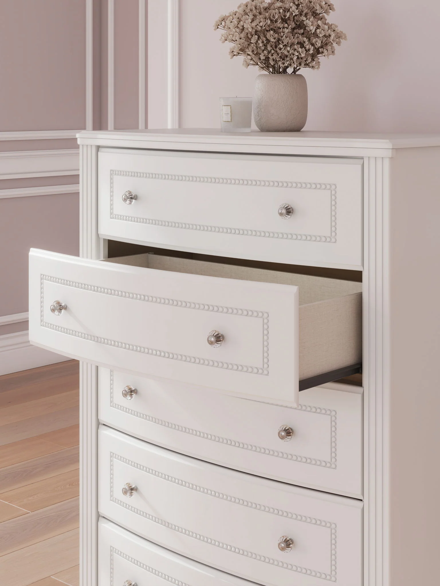 Kozlani - Five Drawer Chest - White - Image 5
