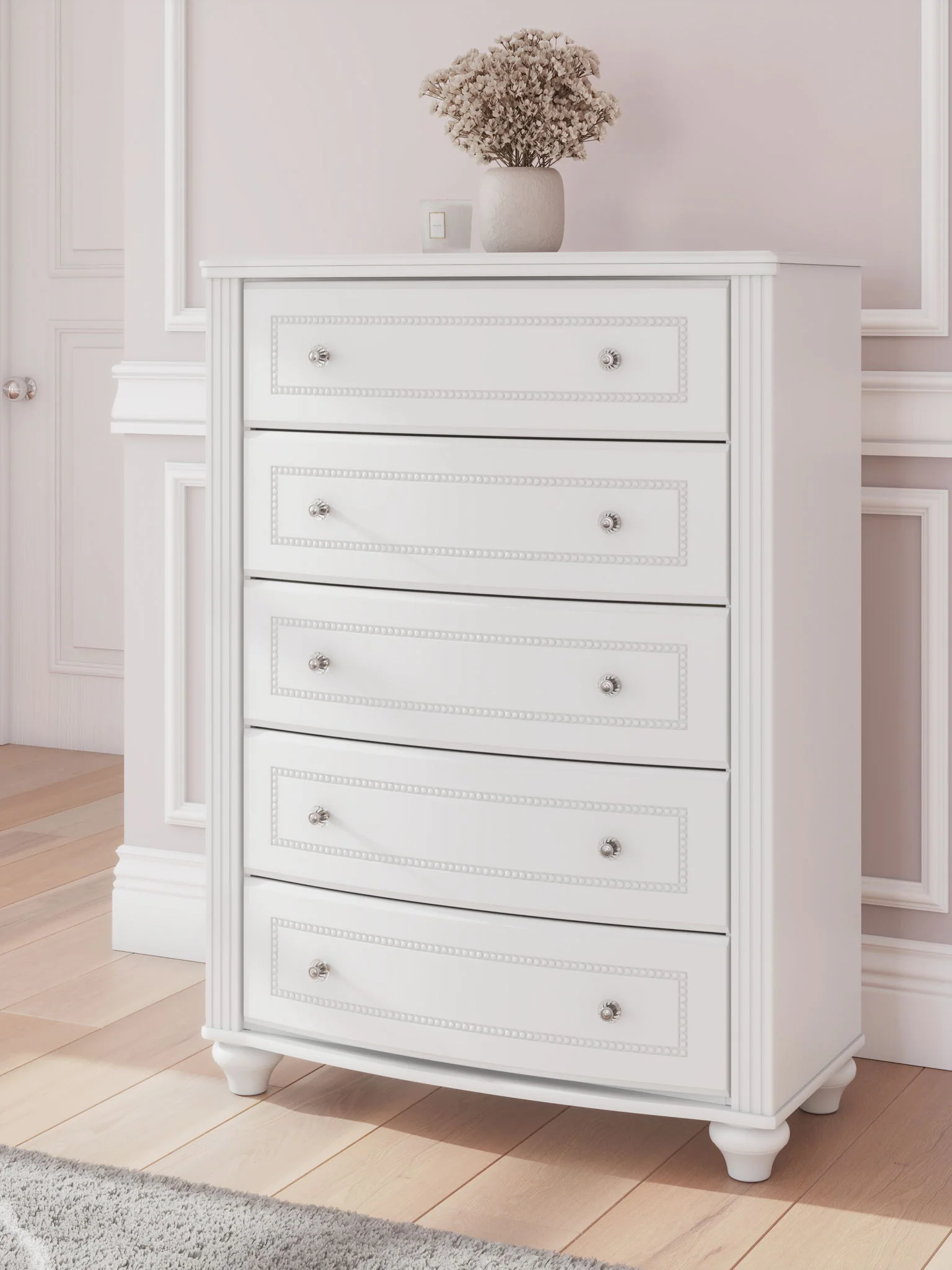 Kozlani - Five Drawer Chest - White - Image 7