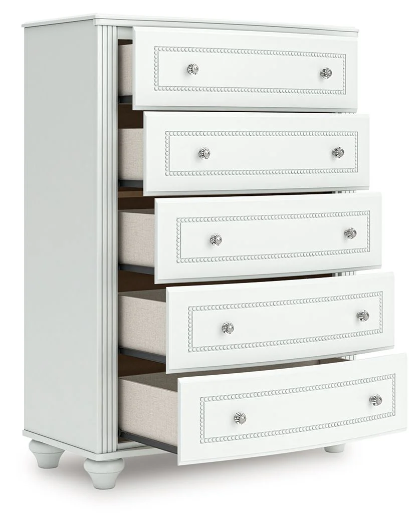 Kozlani - Five Drawer Chest - White - Image 8
