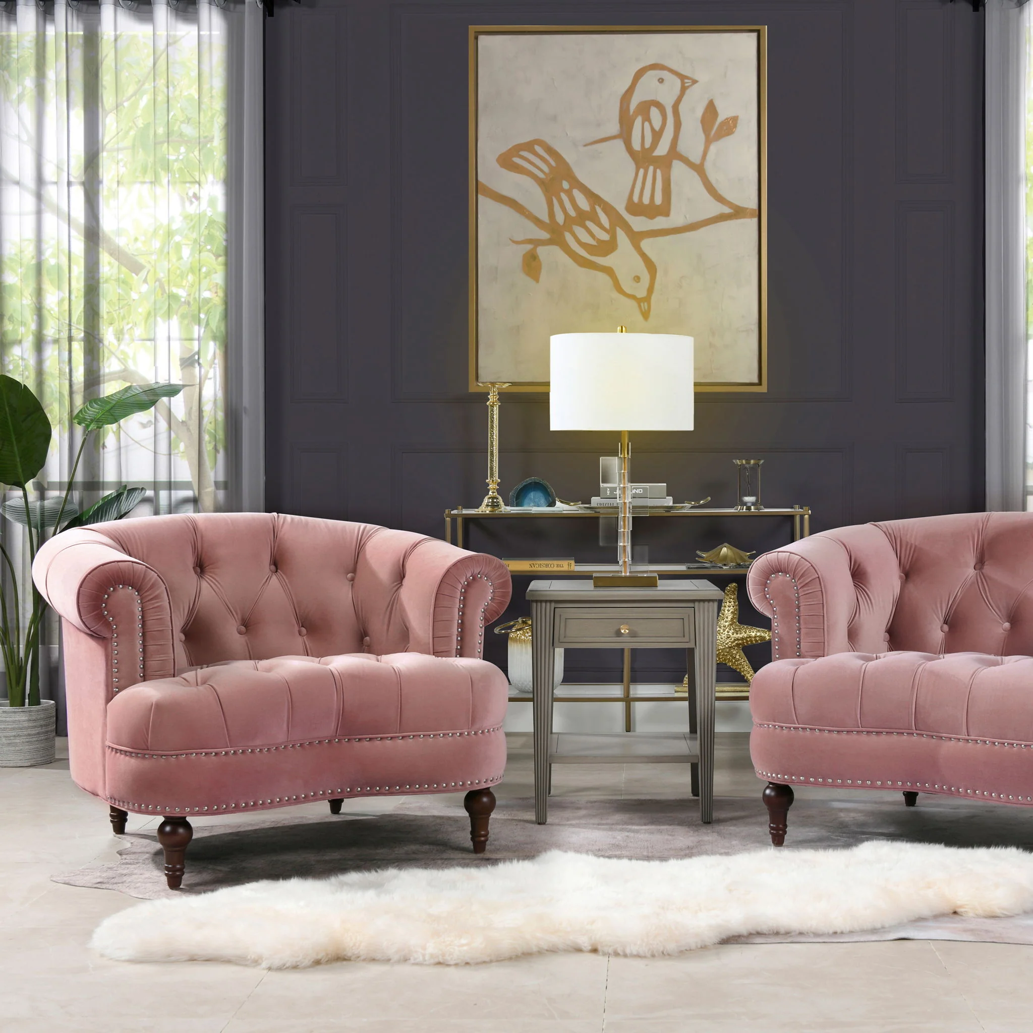 La Rosa - Victorian Tufted Upholstered Accent Chair - Image 3
