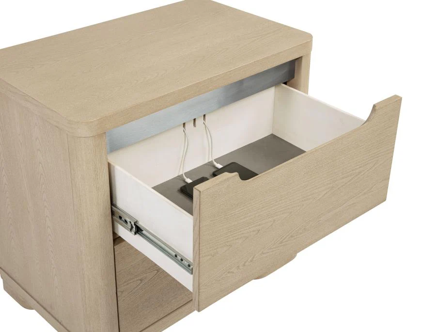 Ladera - 2-Drawer Nightstand Bedside Table - Light Elm - Image 10