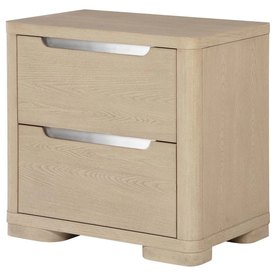 Ladera - 2-Drawer Nightstand Bedside Table - Light Elm - Image 4