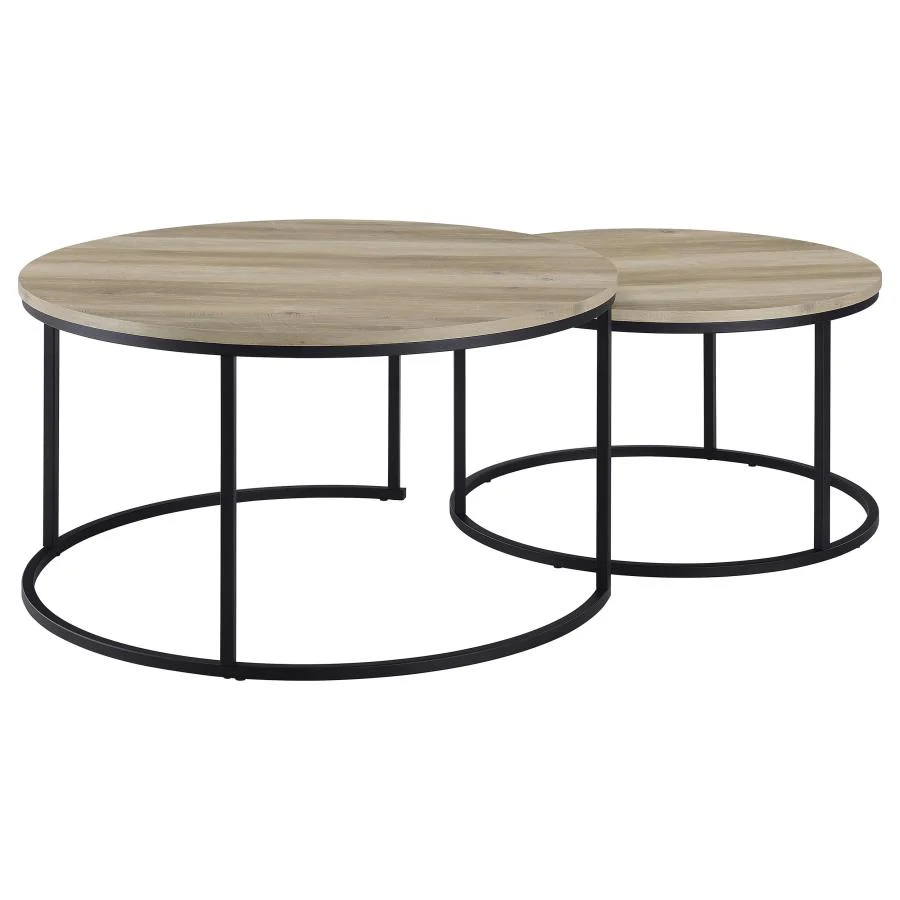 Lainey - 2 Piece Round Faux Marble Nesting Coffee Table - Image 13