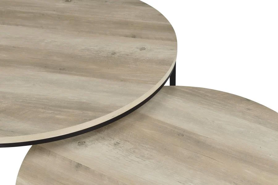 Lainey - 2 Piece Round Faux Marble Nesting Coffee Table - Image 15