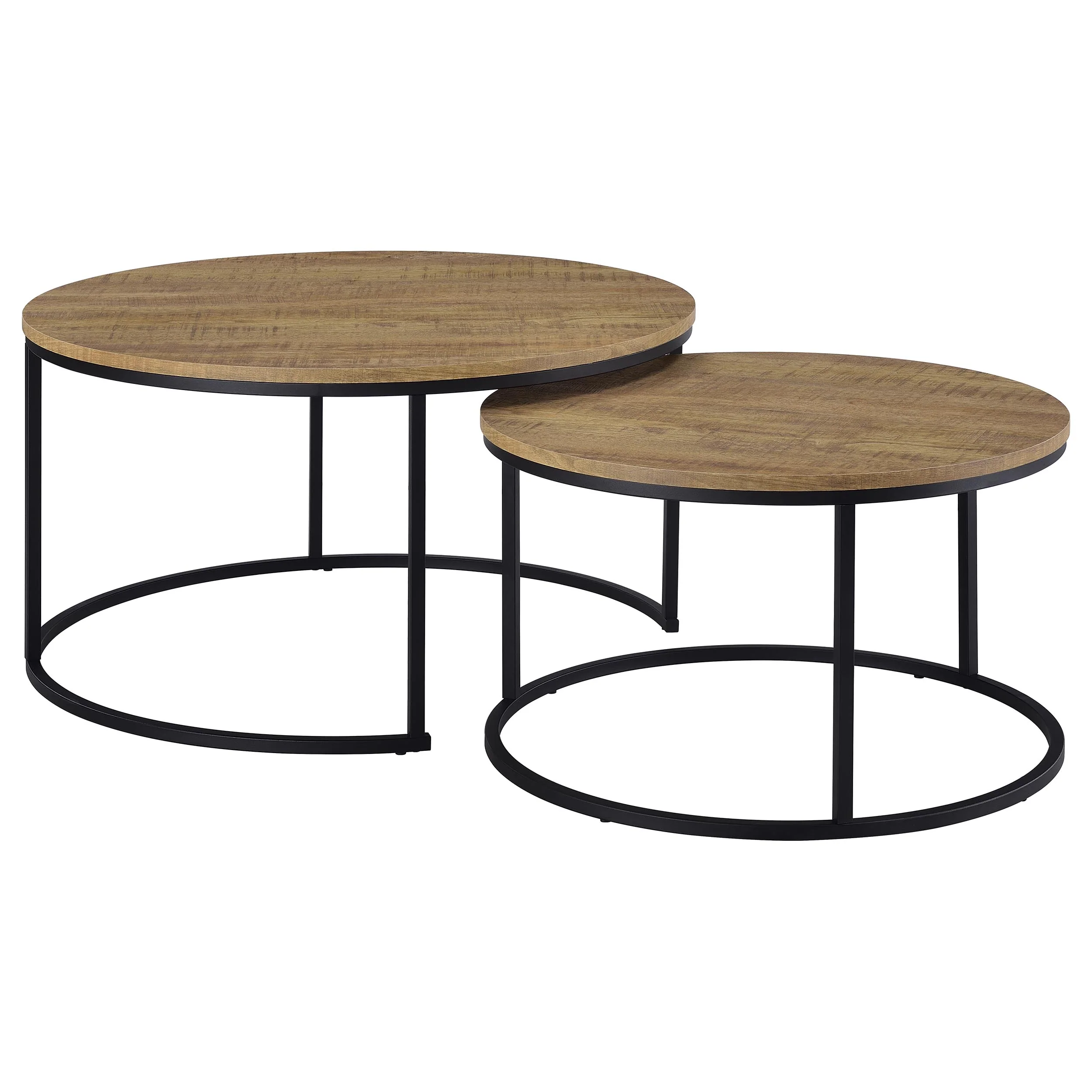 Lainey - 2 Piece Round Nesting Coffee Table - Mango - Image 12