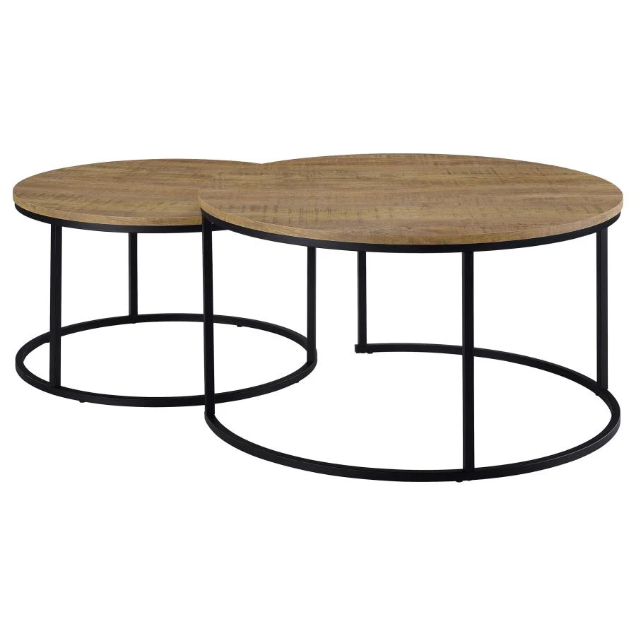 Lainey - 2 Piece Round Nesting Coffee Table - Mango - Image 6