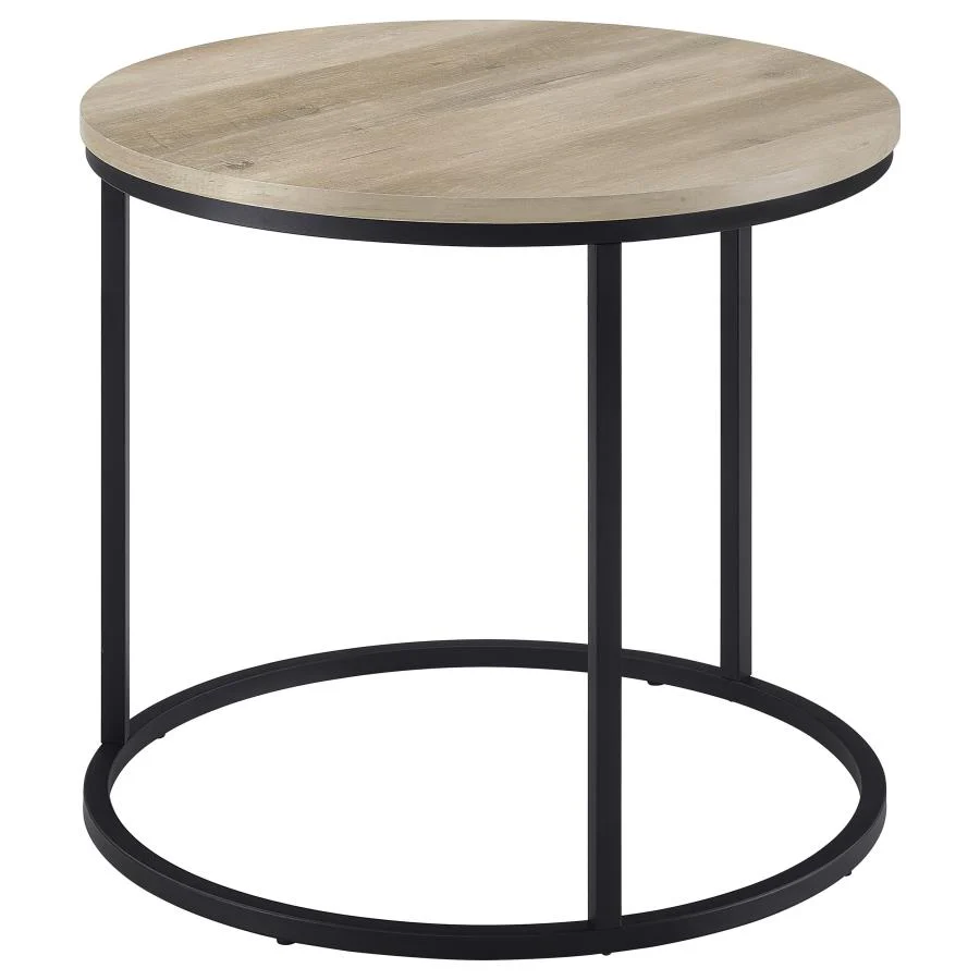 Lainey - Round Faux Marble Side End Table - Image 12