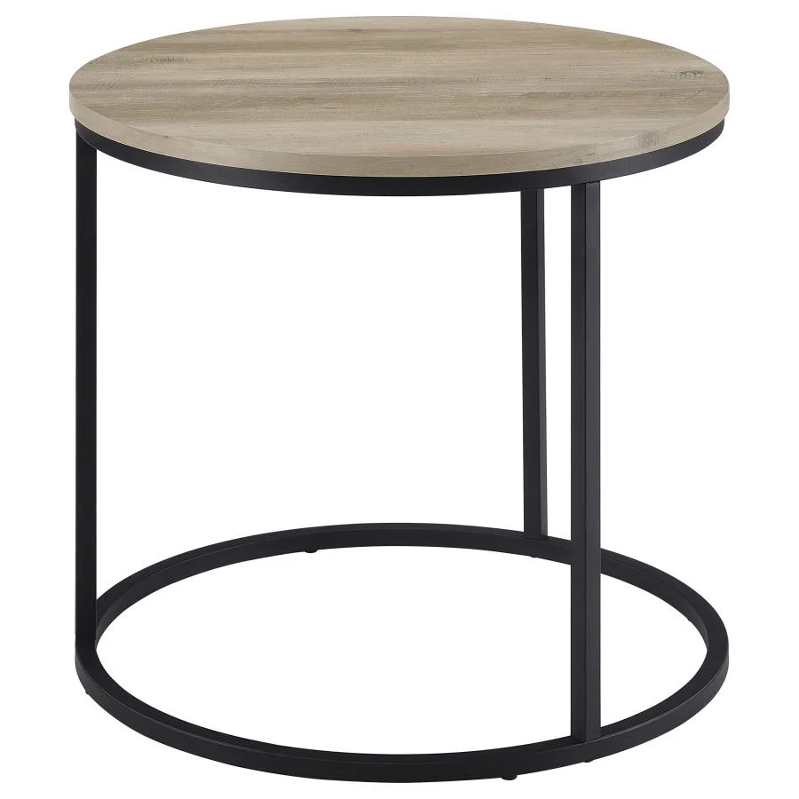 Lainey - Round Faux Marble Side End Table - Image 13