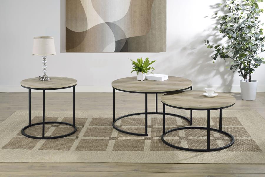 Lainey - Round Faux Marble Side End Table - Image 16