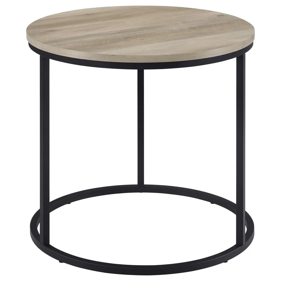 Lainey - Round Faux Marble Side End Table - Image 5