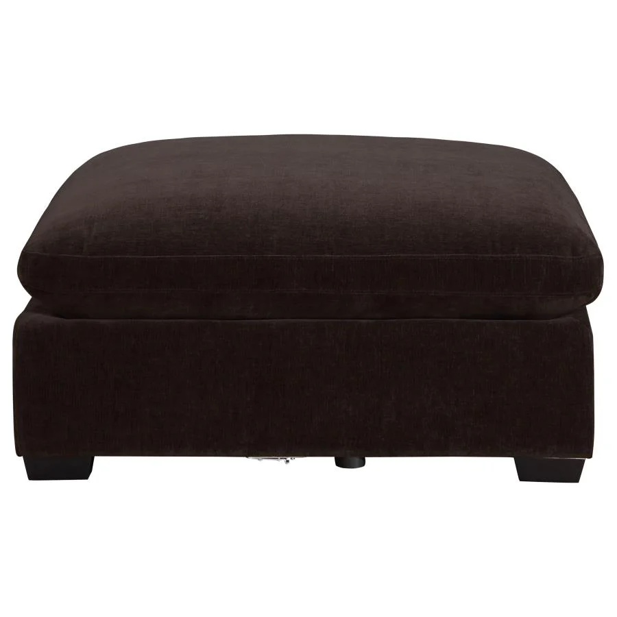 Lakeview Rectangular Upholstered Ottoman Dark Chocolate - Image 2