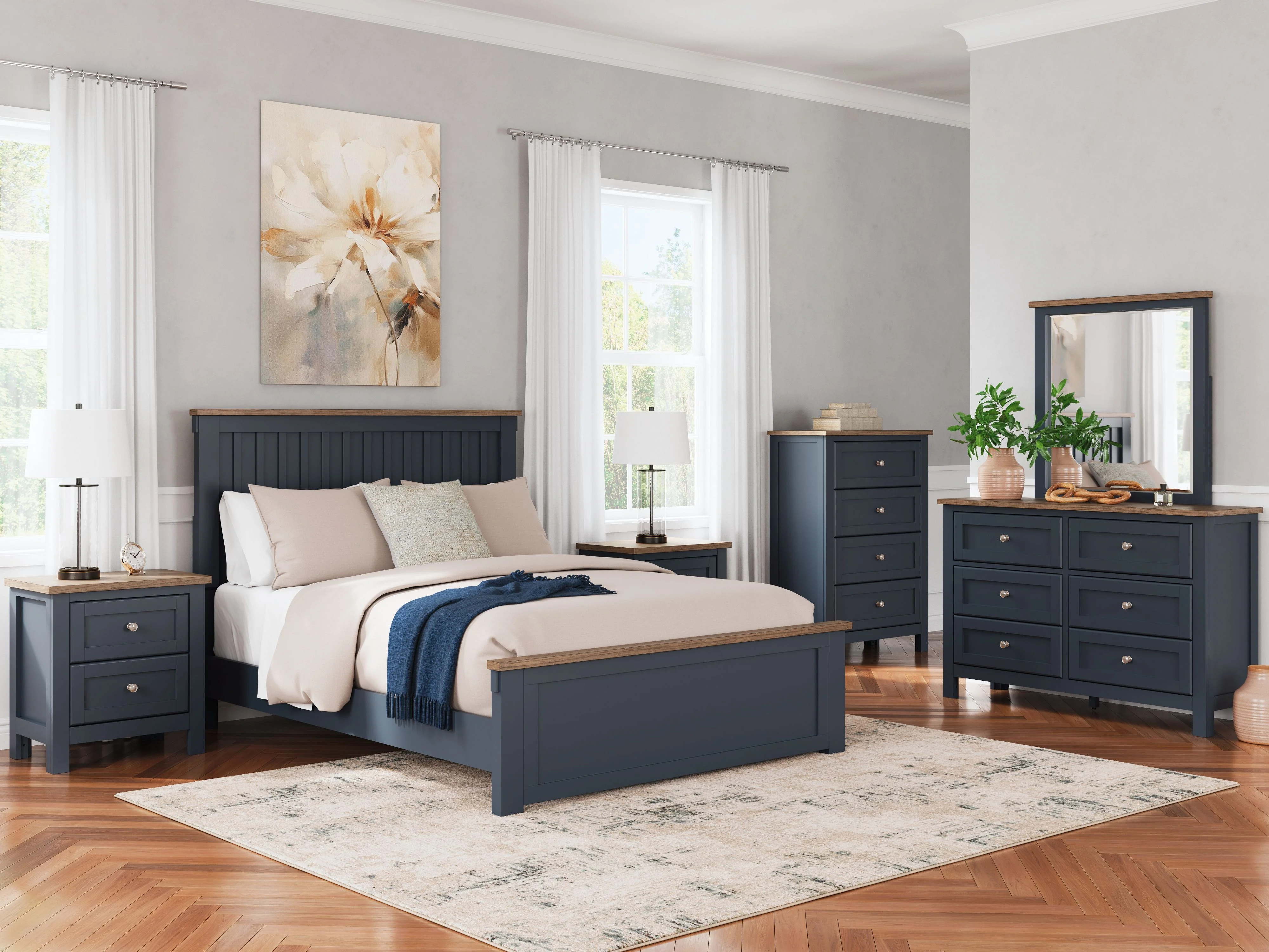Landocken - Dresser - Brown / Blue - Image 10