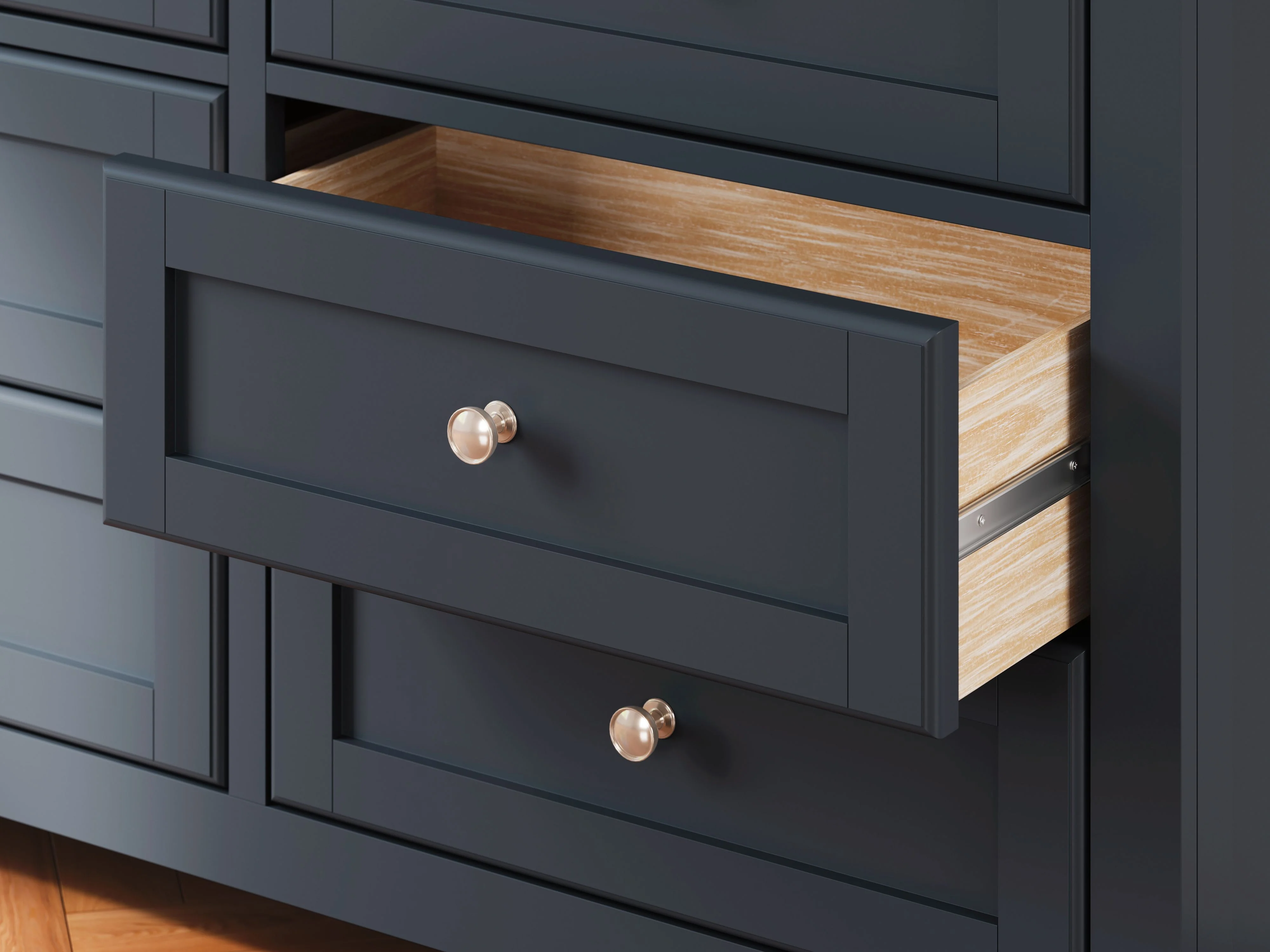 Landocken - Dresser - Brown / Blue - Image 4