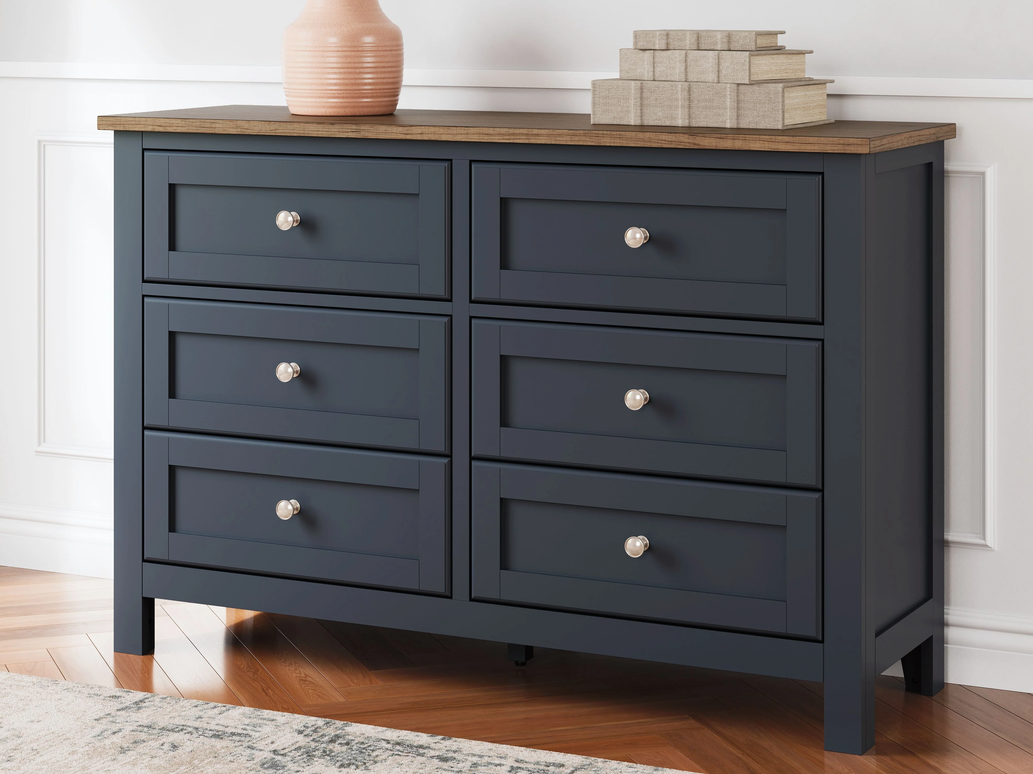 Landocken - Dresser - Brown / Blue - Image 5