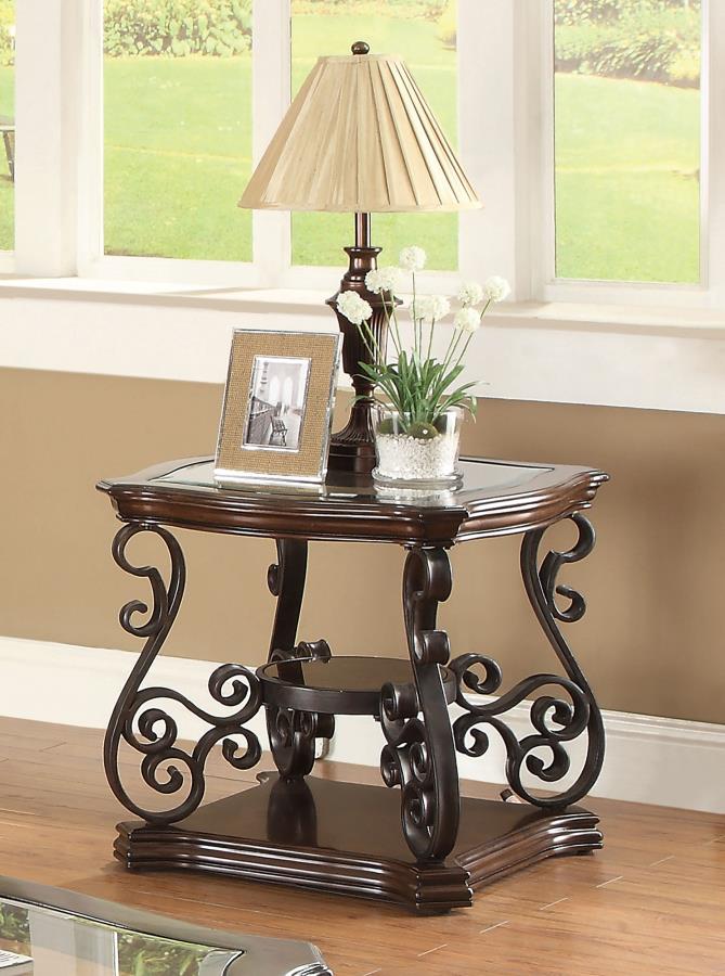 Laney - 1-Shelf Glass Top Rectangular Table - Image 3