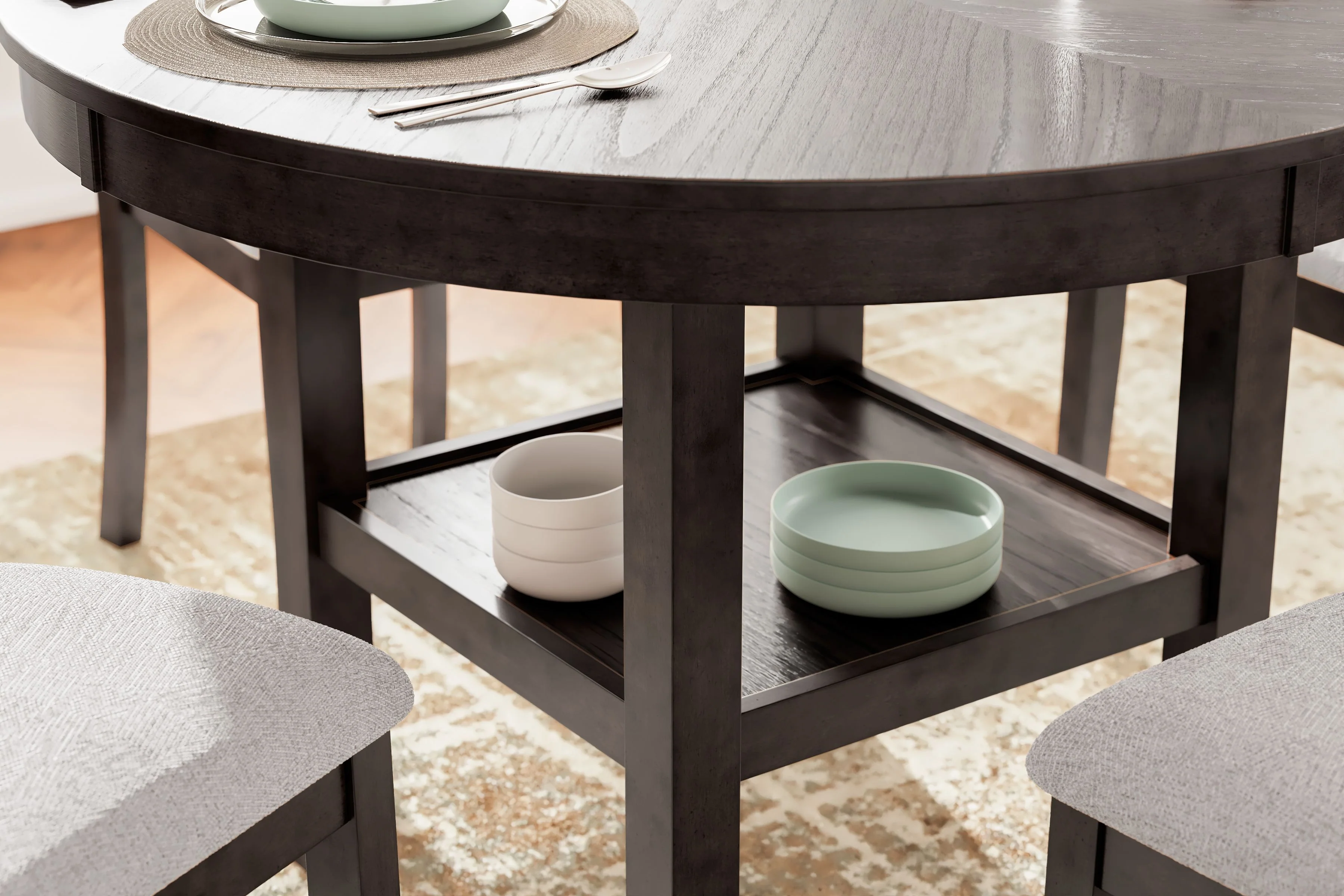 Langwest - Dining Room Table Set (Set of 5) - Brown - Image 5