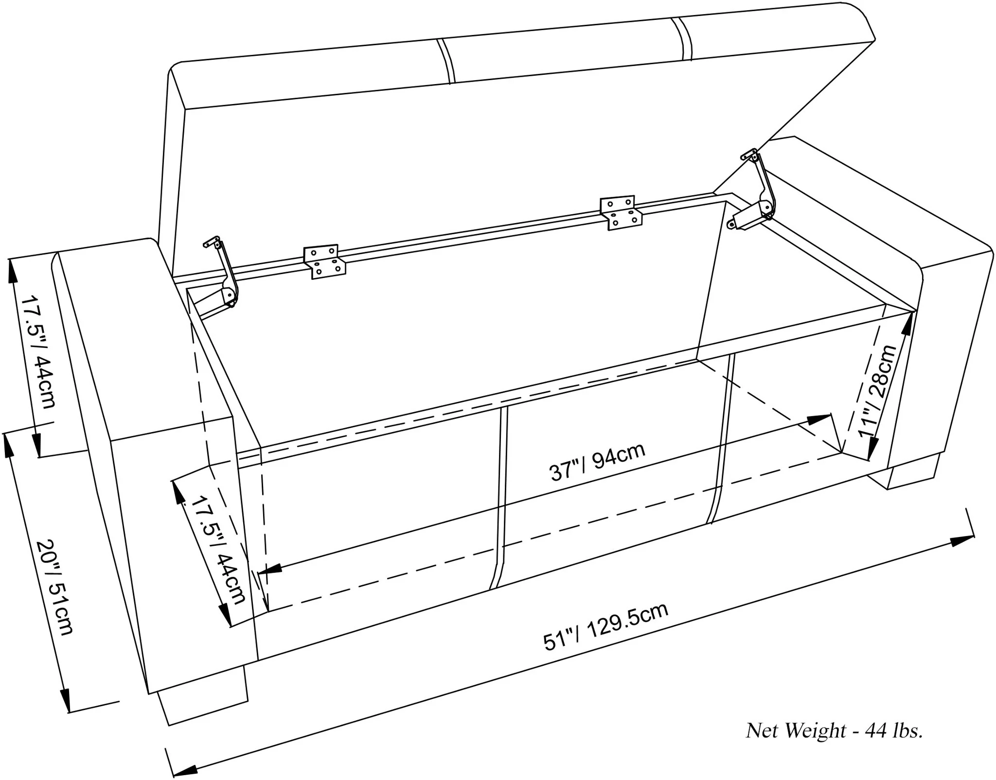 Laredo - Contemporary Large Storage Ottoman - Image 7