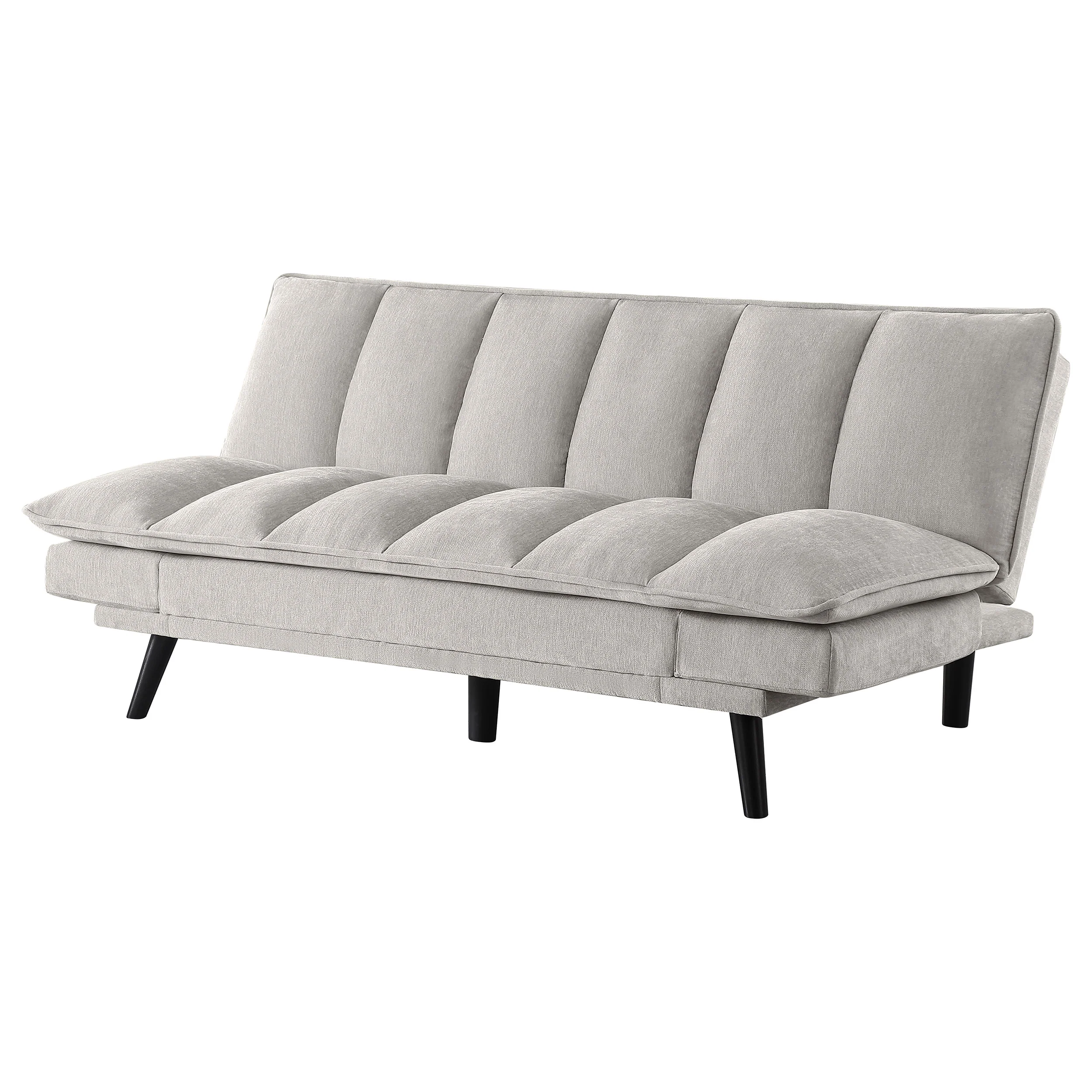 Laredo Upholstered Tufted Convertible Sofa Bed Light Grey - Image 8