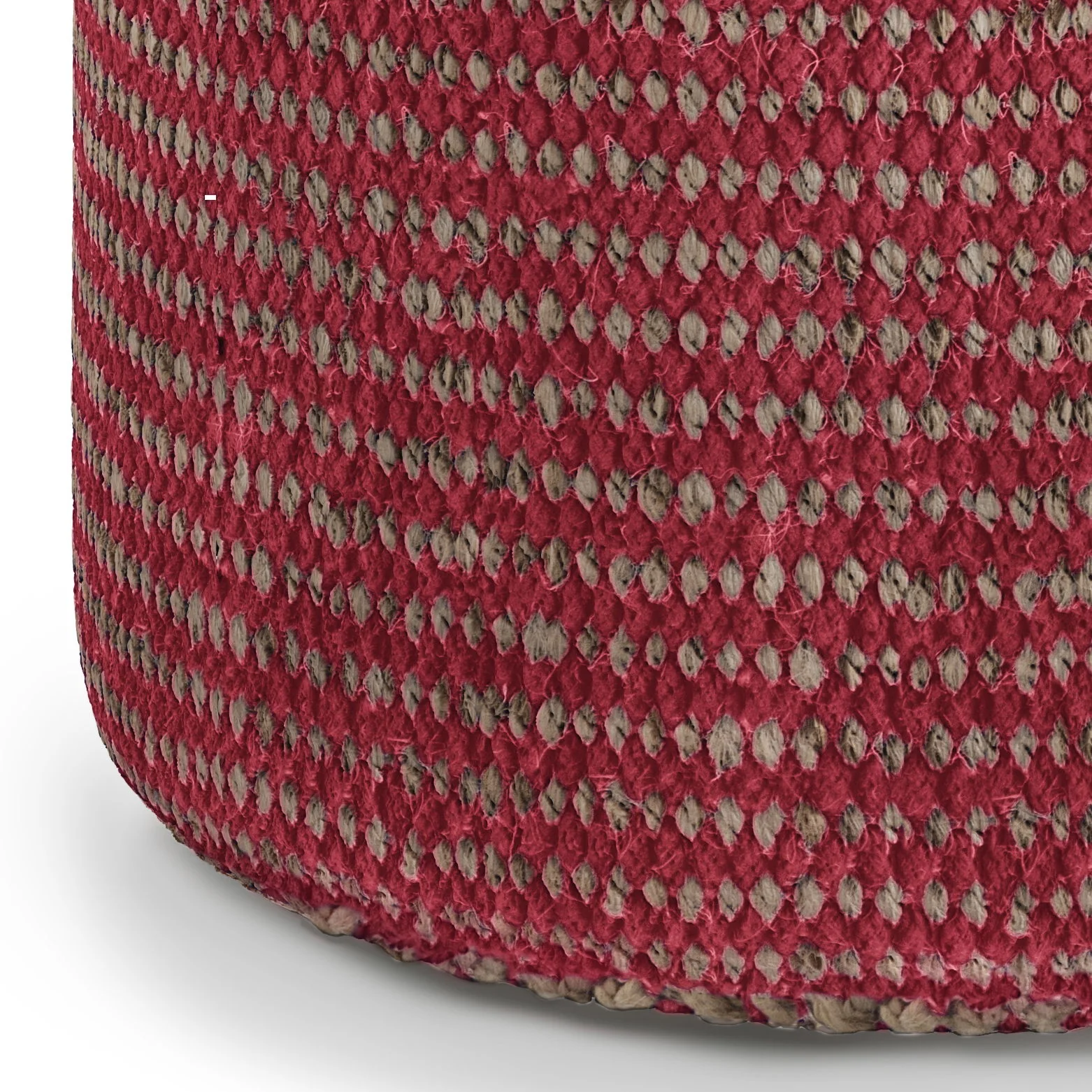 Larissa - Handcrafted Round Braided Pouf - Image 3