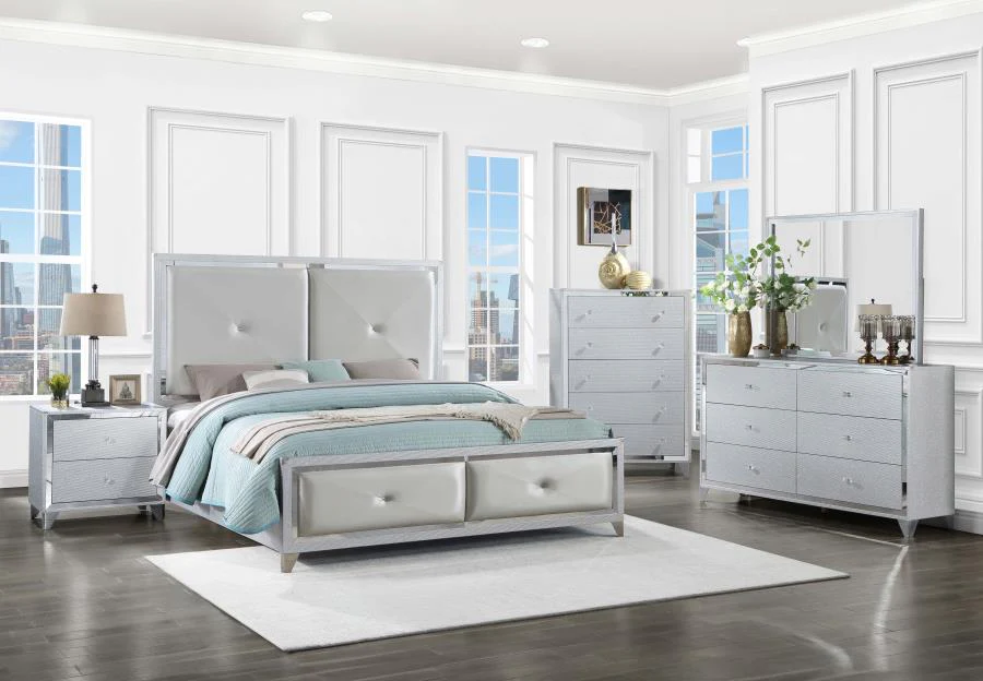 Larue 2-drawer Nightstand Silver - Image 14