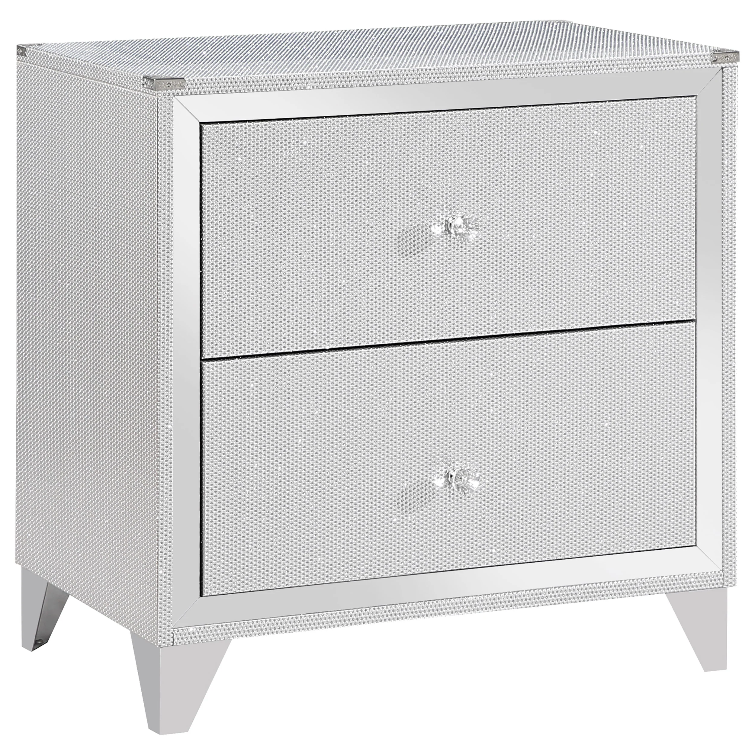 Larue 2-drawer Nightstand Silver - Image 15