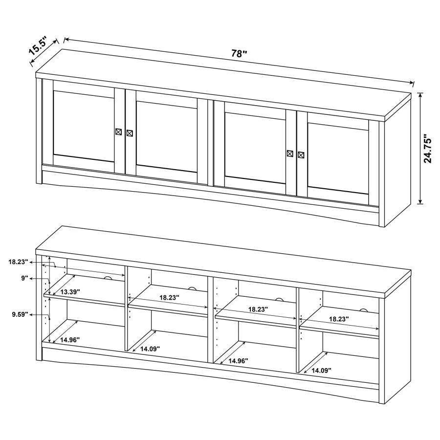 Laughlin - 3-piece Entertainment Center TV Stand - White - Image 33