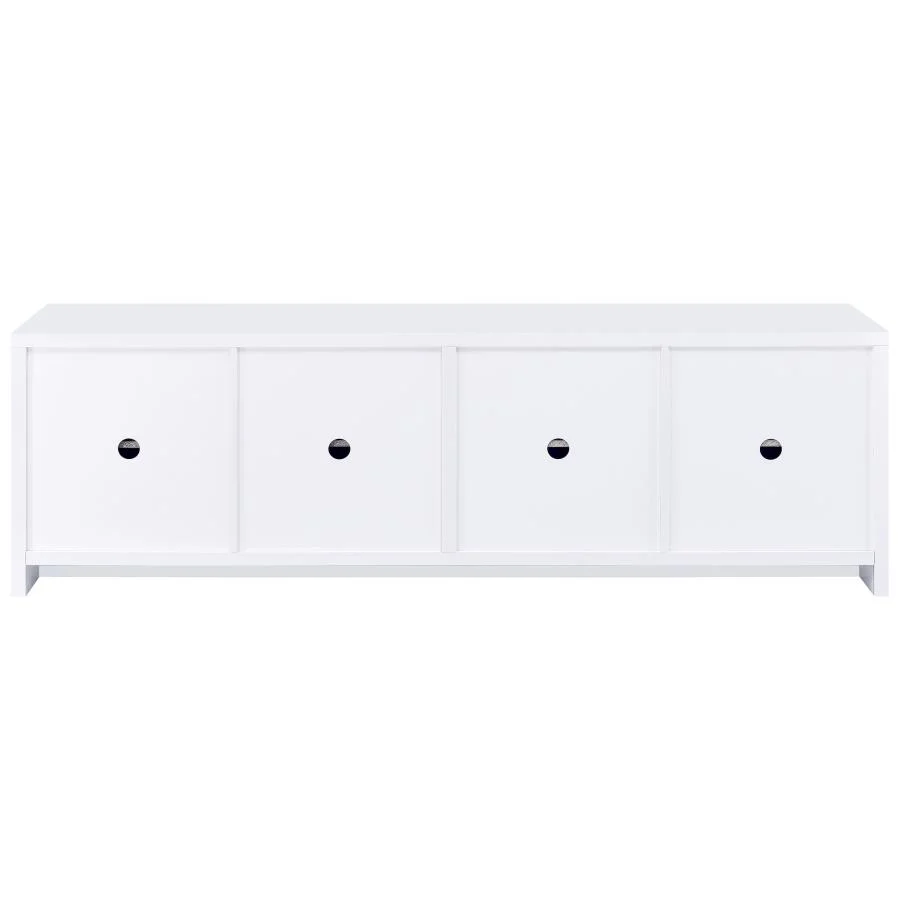 Laughlin - 4 Door Engineered Wood TV Stand - White - Image 8
