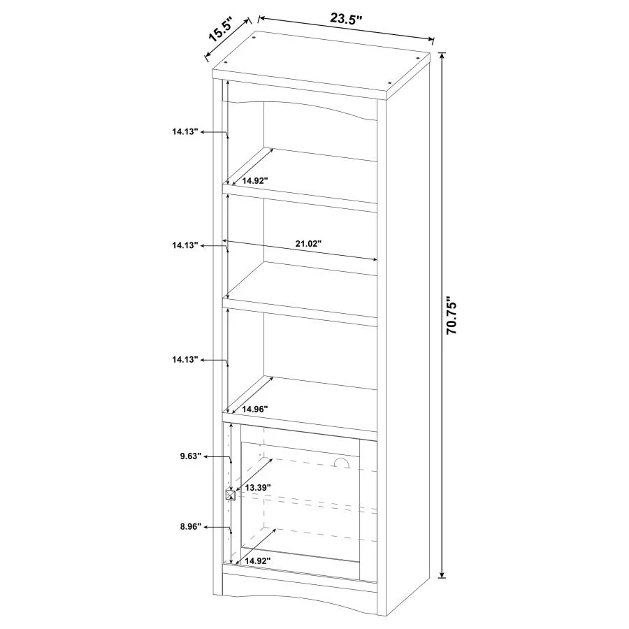Laughlin - 3 Shelf Engineered Wood Media Tower - Image 23