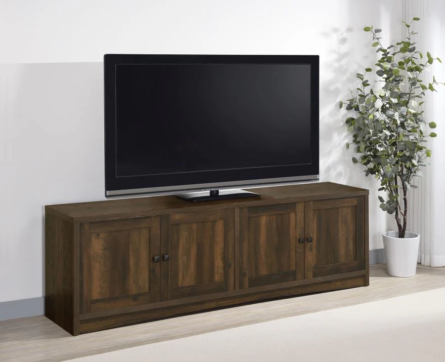 Laughlin - 4 Door Engineered Wood TV Stand - Dark Pine - Image 2