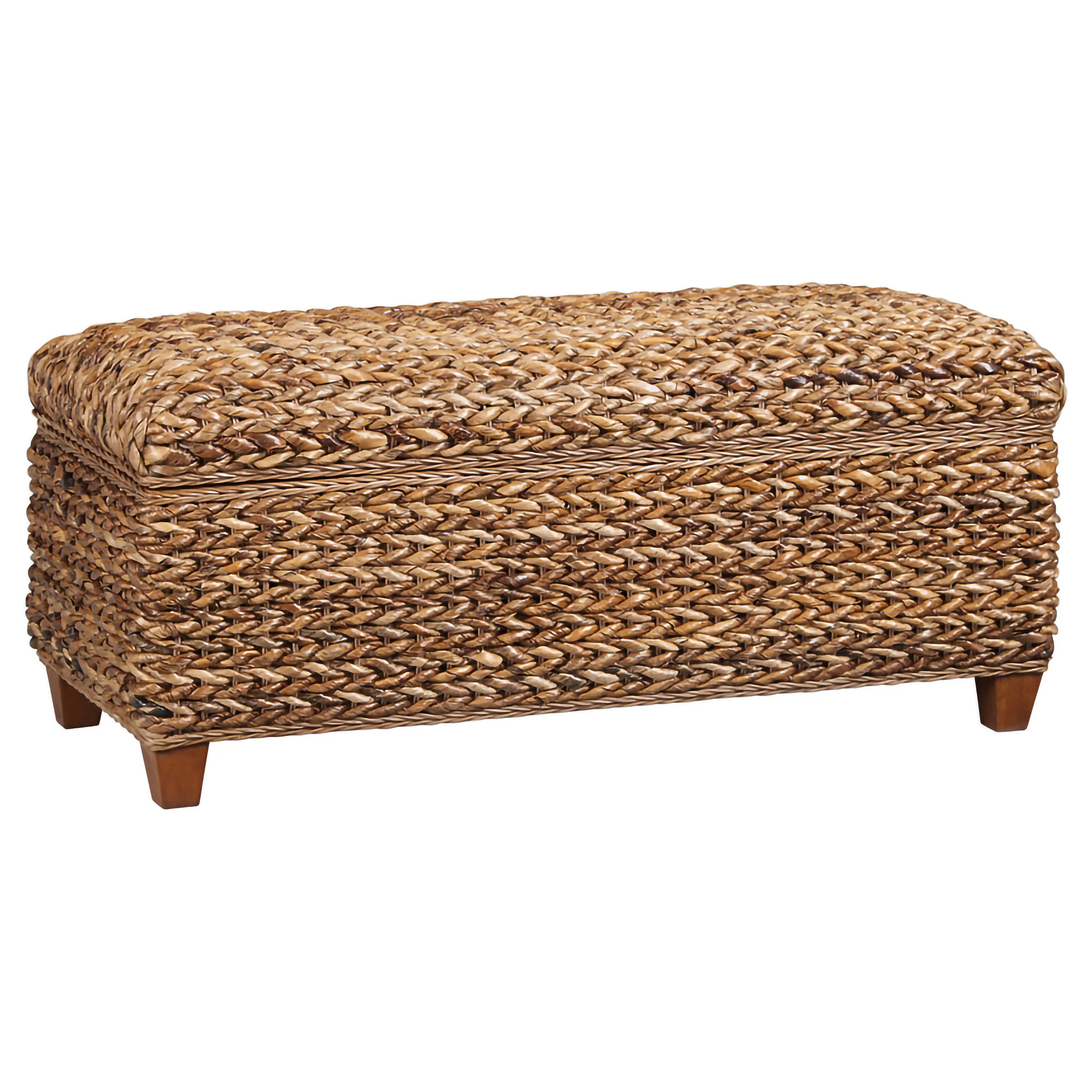 Laughton - Hand - Woven Banana Leaf Storage Trunk - Amber - Image 8