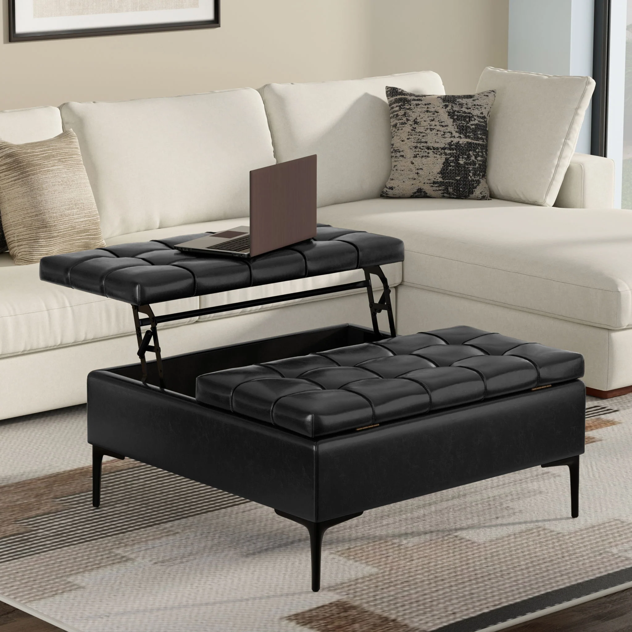 Laura - Lift Top Storage Ottoman - Image 5