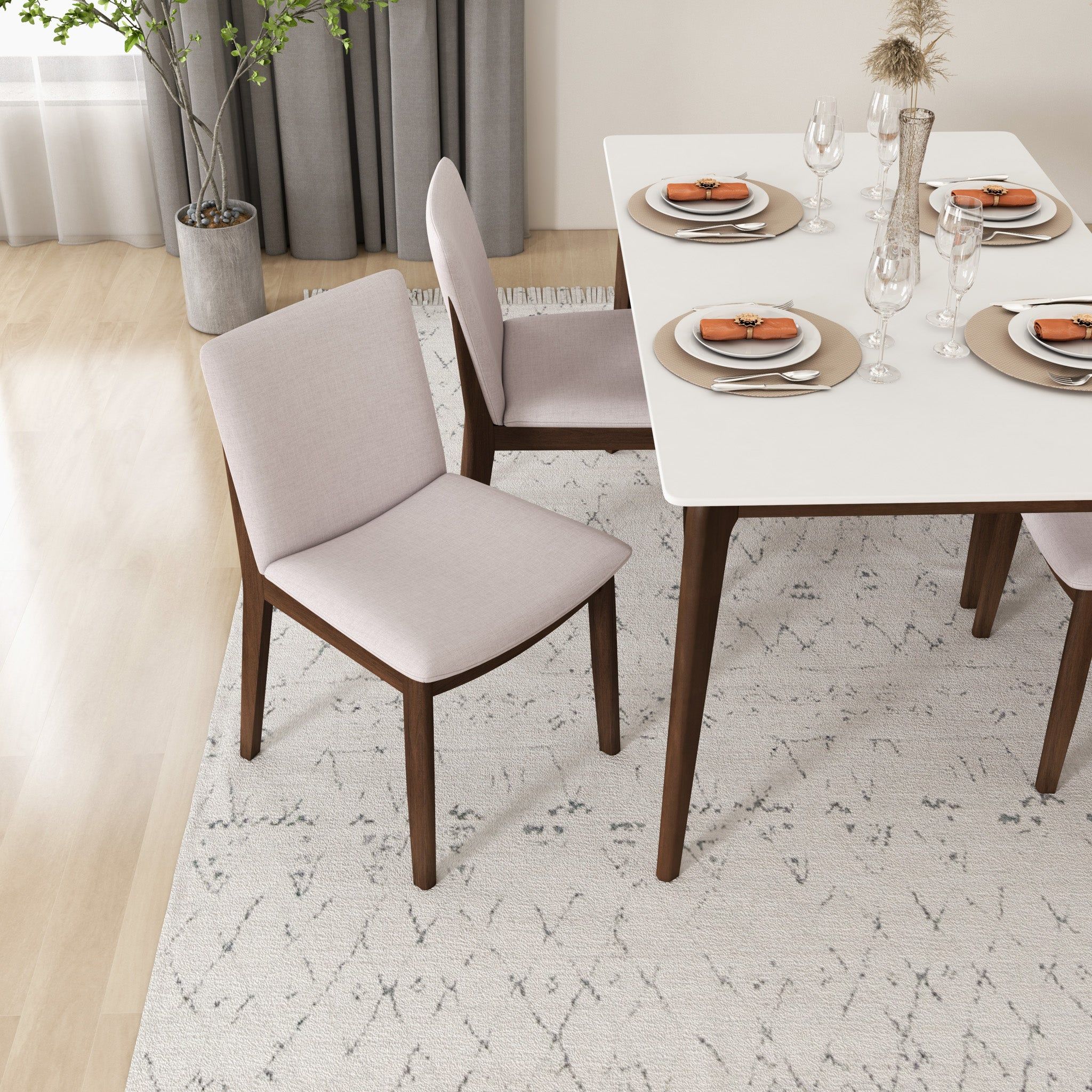 Laura - Mid-Century Modern Solid Wood Dining Chair (Set of 2) - Image 15